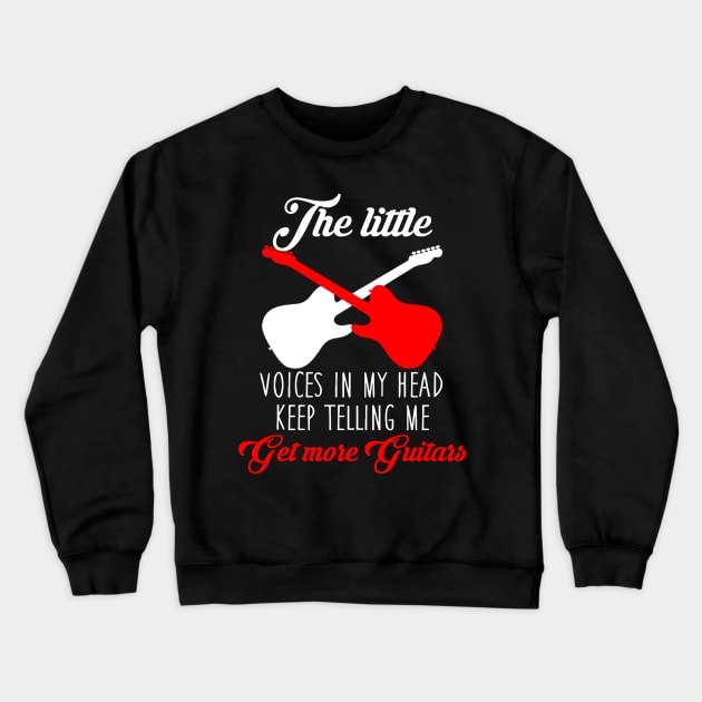 Funny Guitar Quote Crewneck Sweatshirt by Imutobi